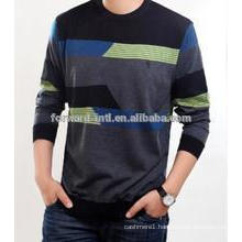 2014 new design round neck colors combined mens pullover